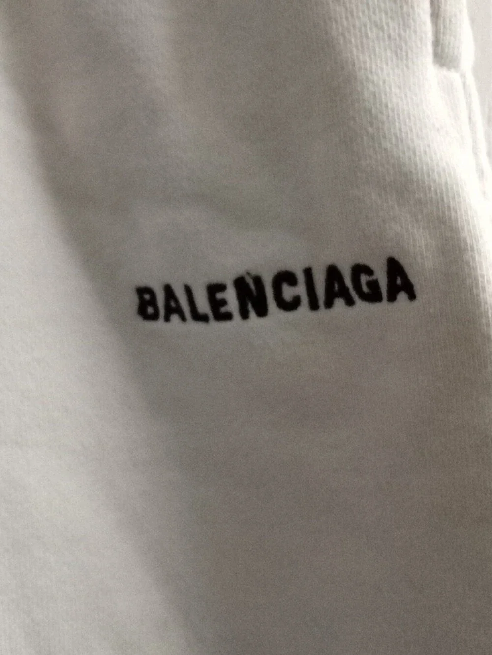 Balenciaga Men's Cream Lounge Athletic Shorts